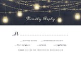 Sparkling mason jar lights - RSVP card